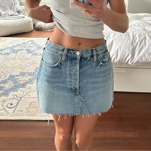 RE/DONE denim mini skirt